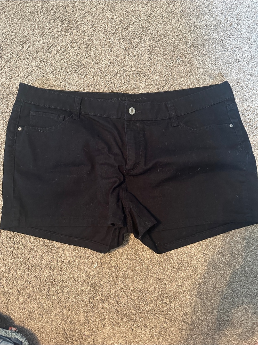 Arizona Jean Company Black Low-Rise Denim Shorts